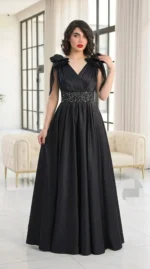 لباس مجلسی مزونی دخترانه ساتن تافته - Image 6