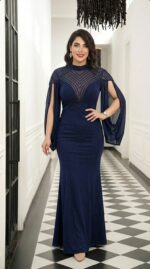 ماکسی مجلسی مزونی زنانه مدل ماهی - Image 5