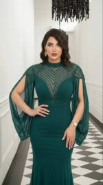 ماکسی مجلسی مزونی زنانه مدل ماهی - Image 7