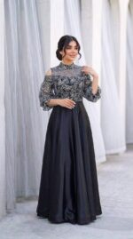 لباس مجلسی مزونی پوشیده زنانه مدل پونه - Image 3