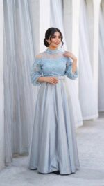 لباس مجلسی مزونی پوشیده زنانه مدل پونه - Image 4