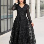 لباس مجلسی مزونی و پوشیده زنانه مدل سارا