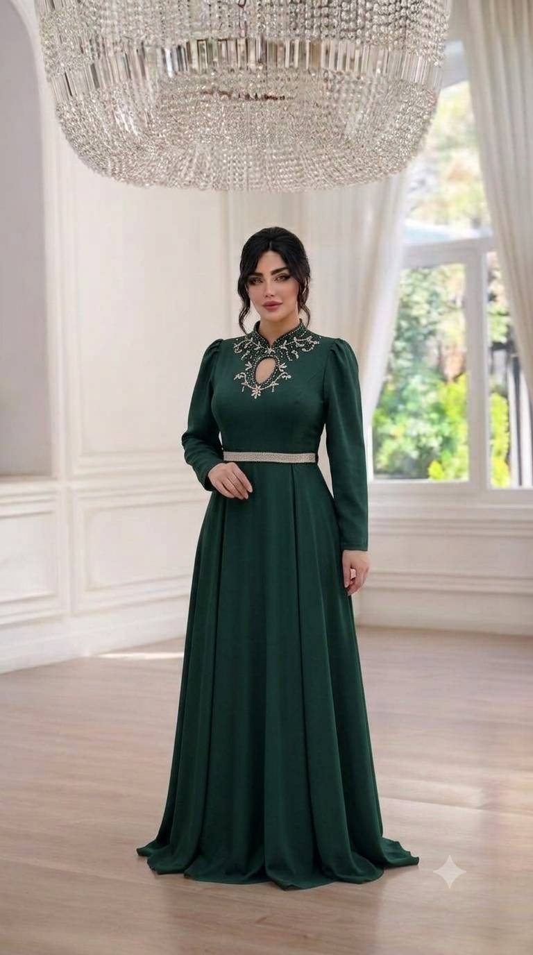 IMG_20260828_001142 پیراهن مجلسی مزونی و پوشیده زنانه مدل بارانا - Image 1