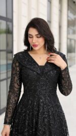 لباس مجلسی مزونی و پوشیده زنانه مدل سارا - Image 3
