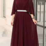 پیراهن مجلسی زنانه سایز بزرگ مدل خورشید