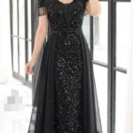 لباس مجلسی مزونی زنانه سایز بزرگ مدل تابان