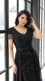 لباس مجلسی مزونی زنانه سایز بزرگ مدل تابان - Image 2