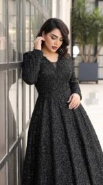 لباس مجلسی مزونی پوشیده زنانه سایز بزرگ مدل رزا - Image 2