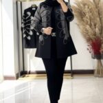 کت مجلسی و مزونی نگین کار شده مدل گلبرگ