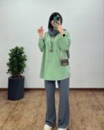 مانتو کوتاه جلوبسته زنانه مدل آفتاب - Image 5