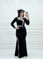 ماکسی مجلسی پوشیده زنانه سایز بزرگ مدل سارینا