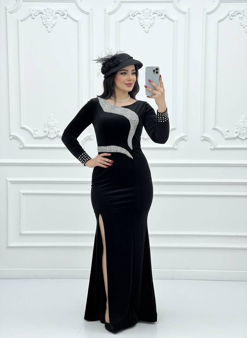 1778247777_5380178896.jpg ماکسی مجلسی پوشیده زنانه سایز بزرگ مدل سارینا - Image 1
