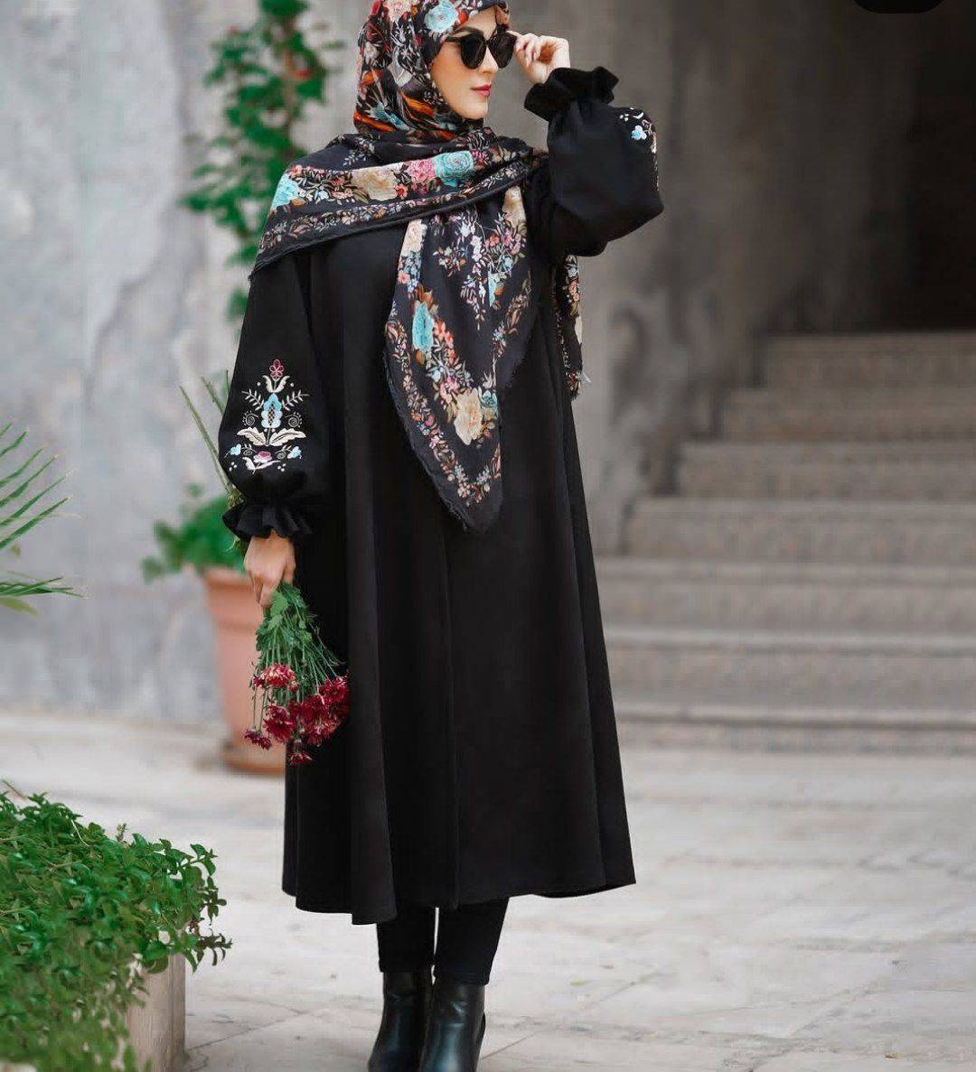 1778263589_5438400584.jpg مانتو مزونی گلدوزی شده مدل کایلین - Image 1