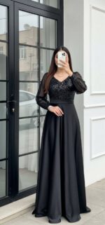 لباس مجلسی مزونی زنانه سایز بزرگ مدل سولینا