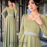 ماکسی مجلسی پوشیده مدل بابونه