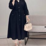 مانتو بلند زنانه سایز بزرگ مدل آران