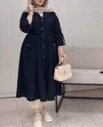 مانتو بلند زنانه سایز بزرگ مدل آران