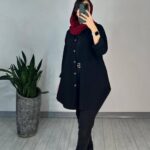 مانتو کوتاه مشکی مدل گلوریا