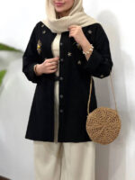 مانتو کوتاه لینن الیاف طبیعی زنانه - Image 5