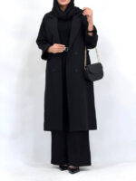 مانتو بلند مشکی زنانه - Image 4