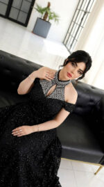 لباس مجلسی مزونی زنانه مدل روژین - Image 6