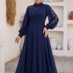 ماکسی مجلسی پوشیده مدل ترنم
