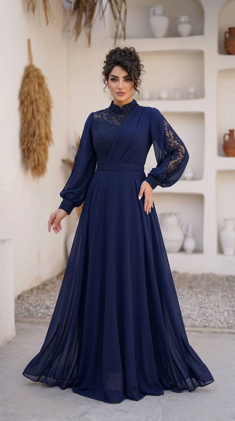 IMG_20260904_102752 ماکسی مجلسی پوشیده مدل ترنم - Image 1